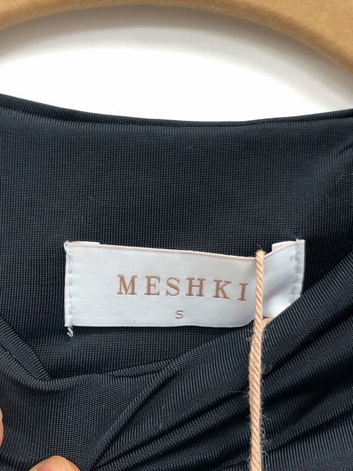 MESHKI Black Long Sleeve Maxi Dress UK S