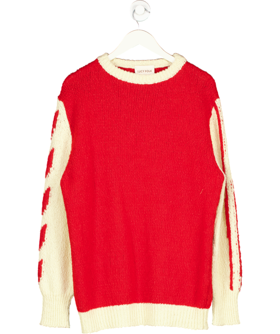 Lucy Folk Red Flaura Knit UK M