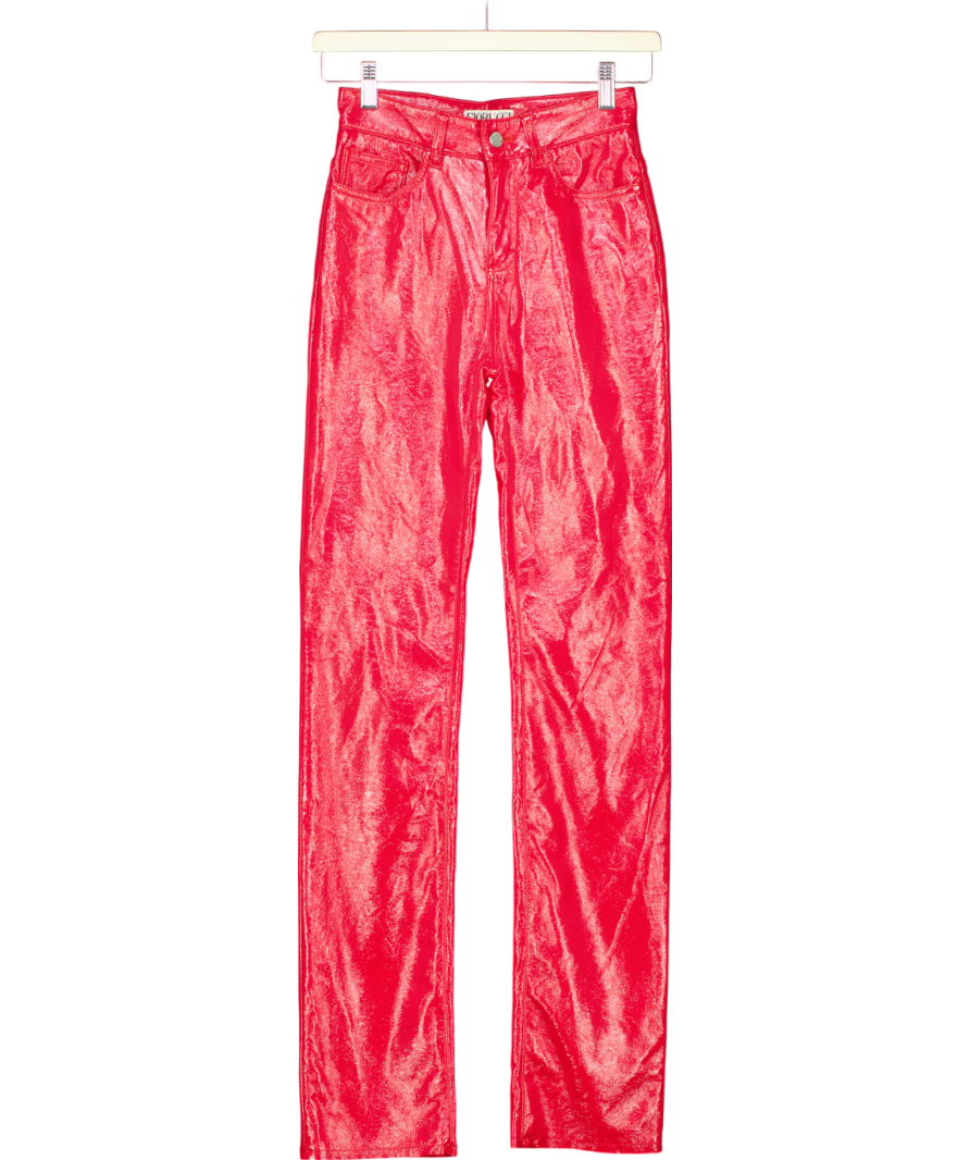 FIORUCCI Red Yves Vinyl Trousers W24