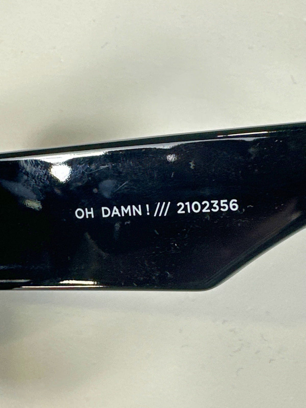 Le Specs Black Oh Damn! Rectangular Sunglasses in case