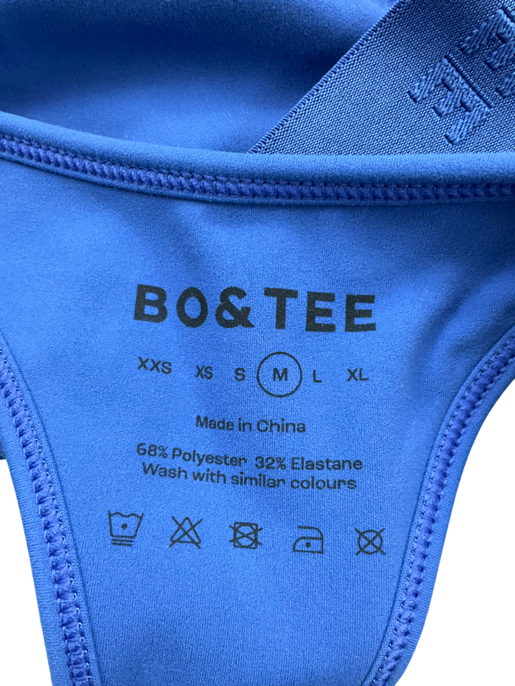 bo & tee Blue Soft Active Mini Shorts & Soft Active Sports Bra UK M