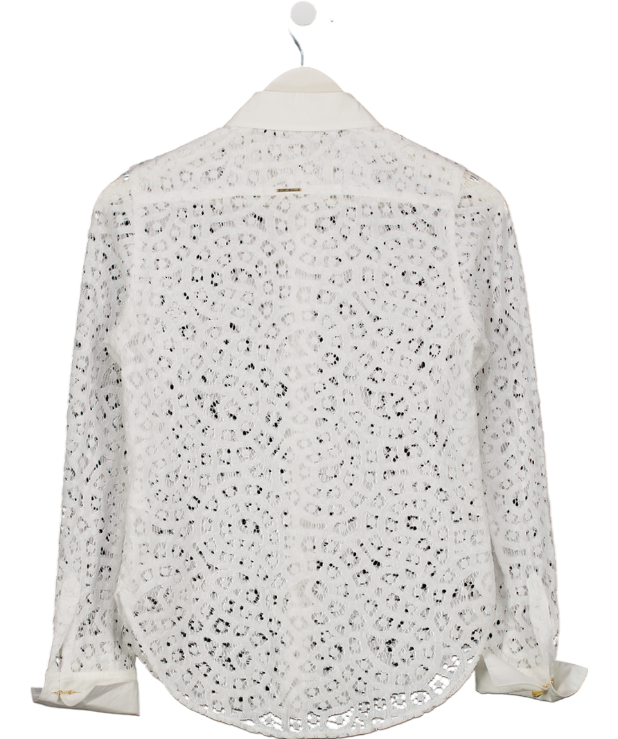 Holland Cooper White Classic Lace Shirt UK 6