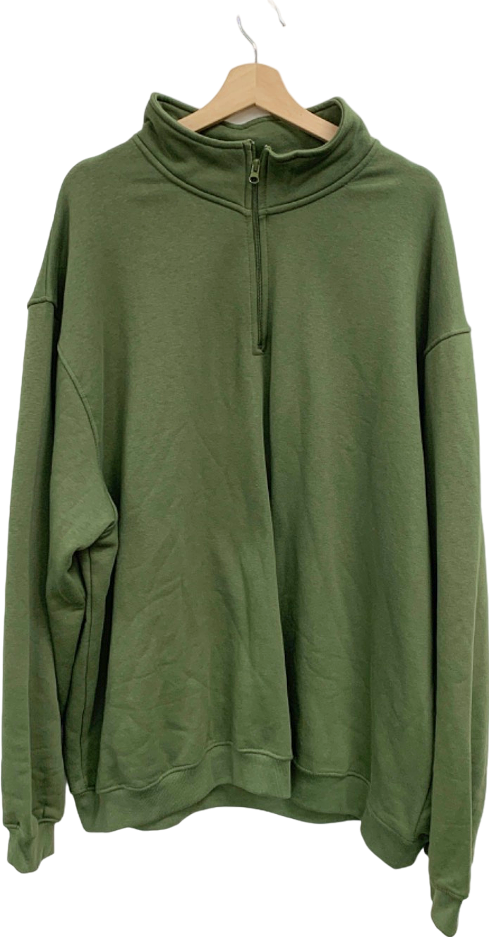 Pretty Little Thing Green Zip-Up Sweatshirt UK 26