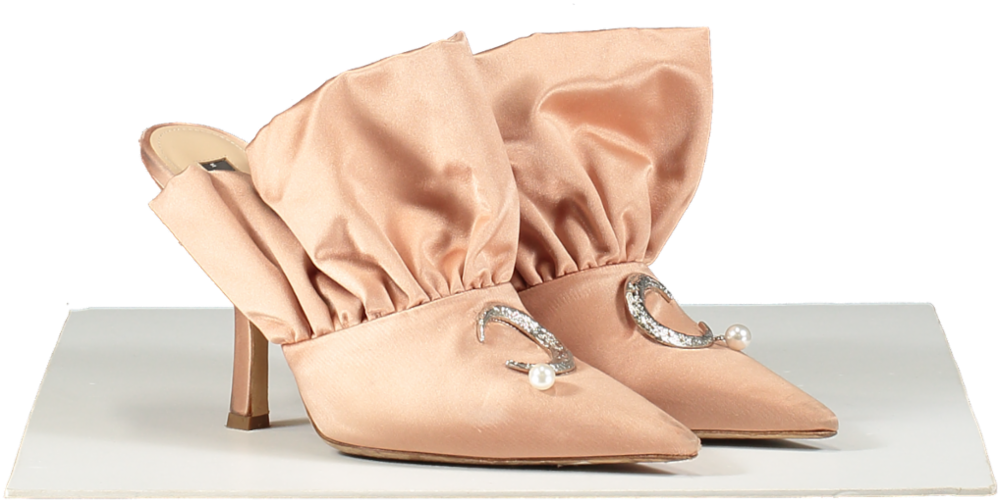Midnight 00 Pink Satin Antoinette Mules UK 5 EU 38 👠
