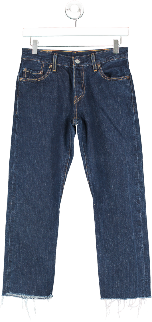 levi's 501 Indigo Blue Raw Hem Jeans L32 W25