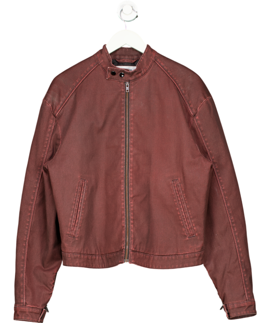 Weekday Red Ian Biker Jacket UK M