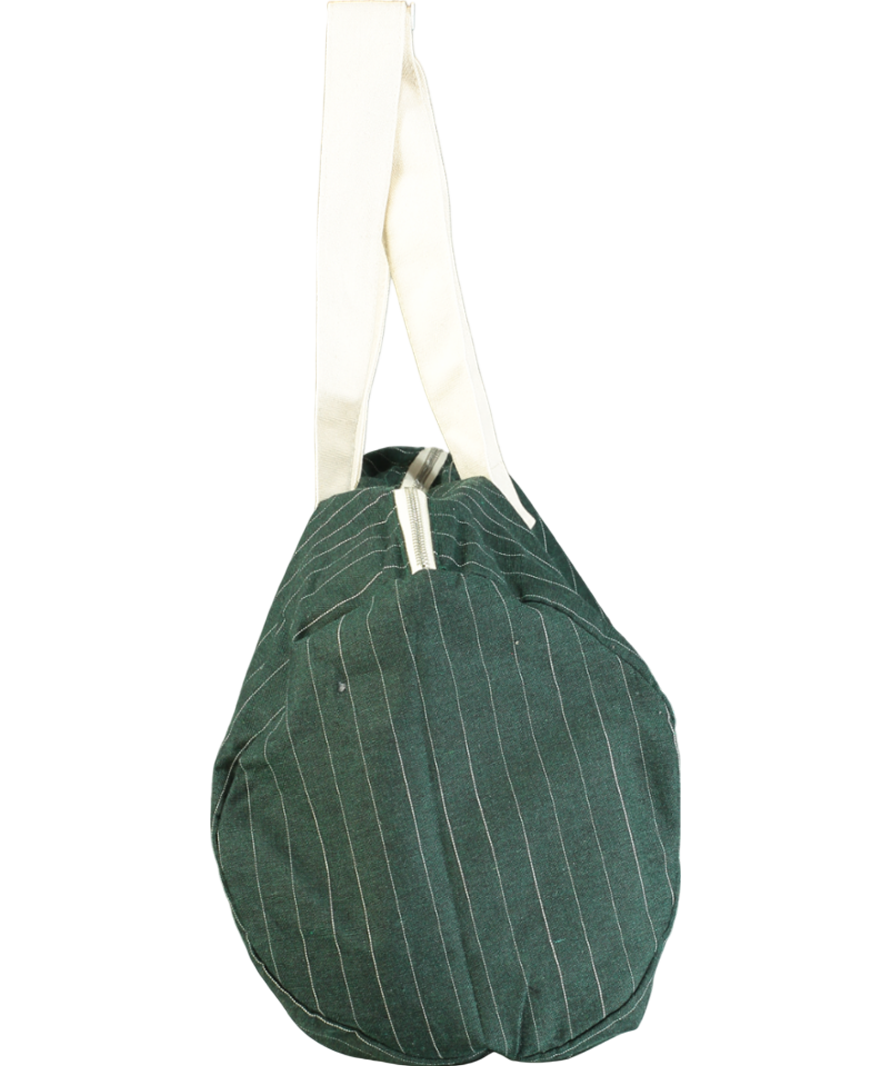 Sezane octobre Green Bowling Canvas Tote Bag