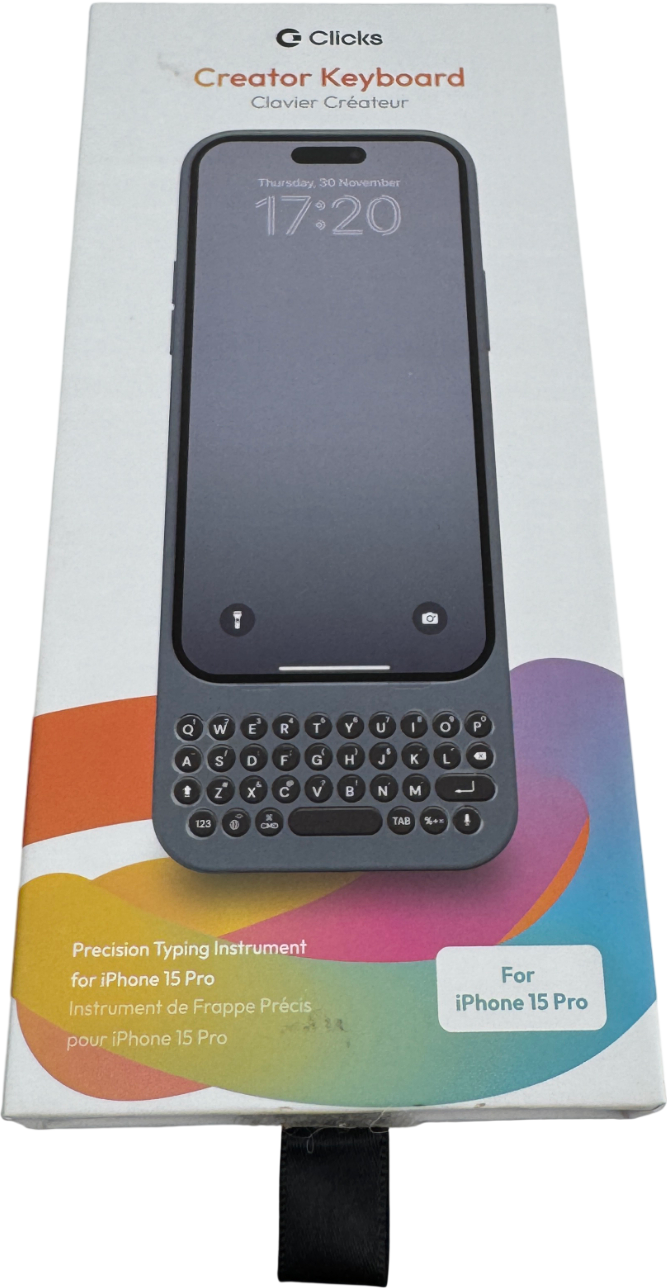 CLICKS Grey Keyboard For Iphone 15 Pro One Size