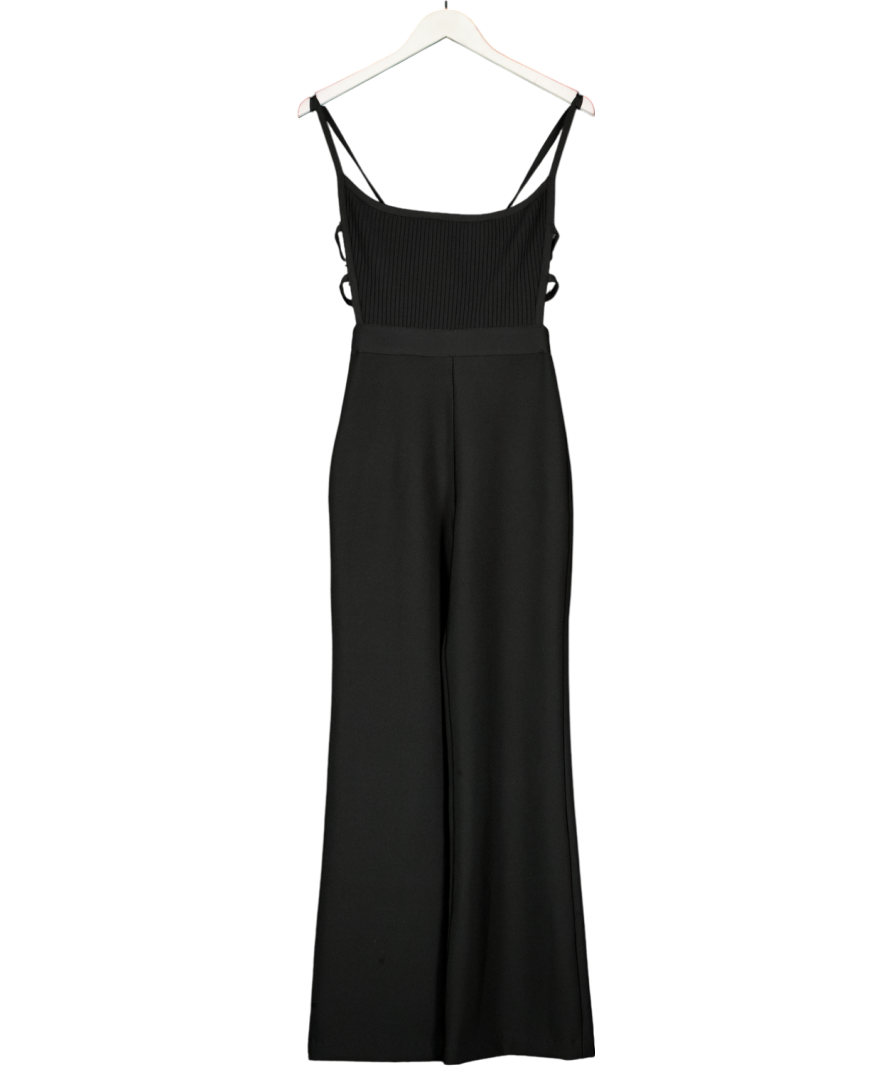 Tiger Mist Black Wide Leg Backless Strappy Jumpsuit UK M