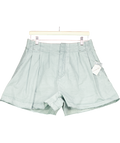 Free People Green Goa Pleated Shorts UK 10