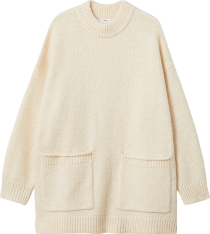 MANGO Cream Oversize Knit Sweater BNWT UK M
