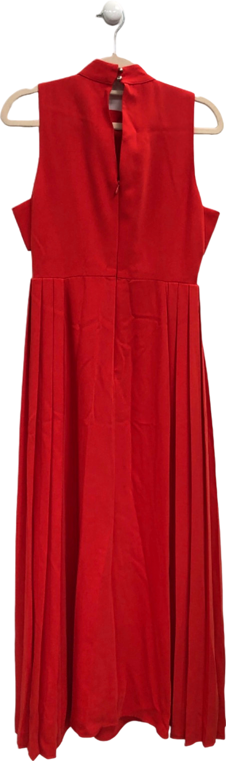 Karen Millen Red Sleeveless Midi Dress UK 6