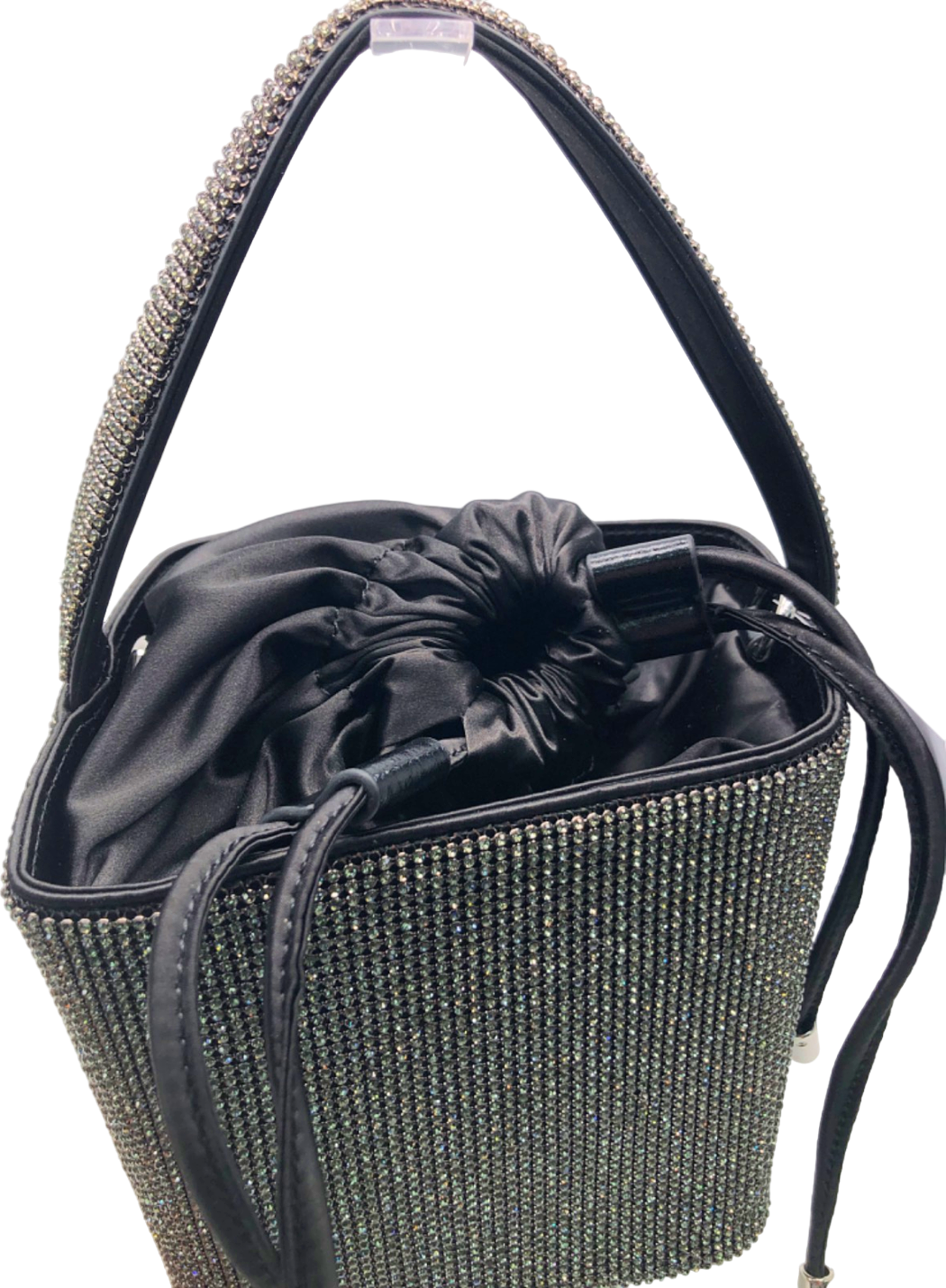 GIARITÉ Black Crystal Embellished Le Caree Box Bag