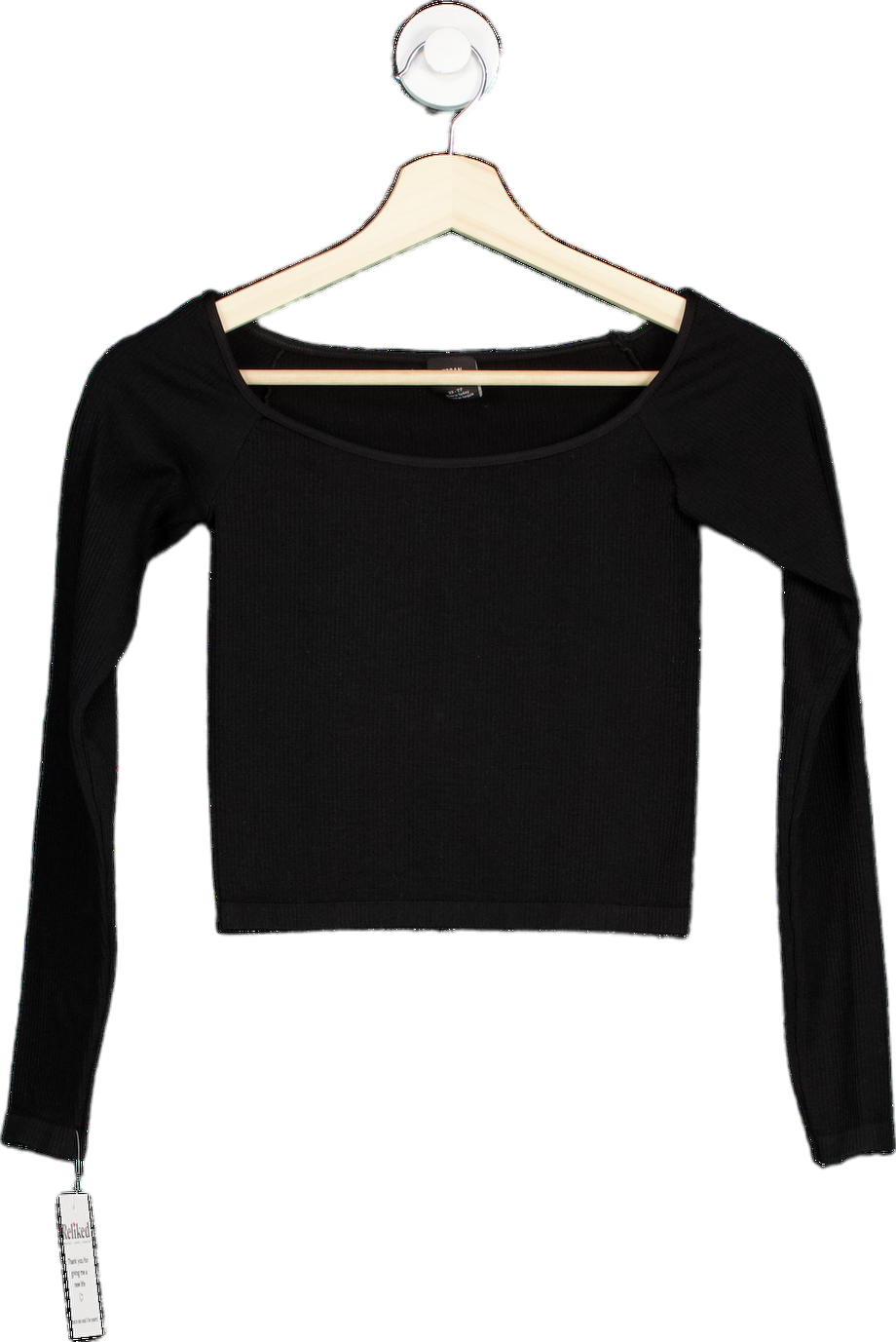 Urban Outfitters Black Ribbed Long Sleeve Top XS