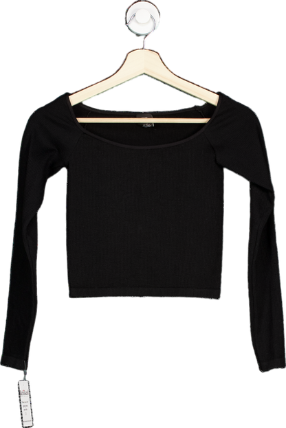 Urban Outfitters Black Ribbed Long Sleeve Top XS