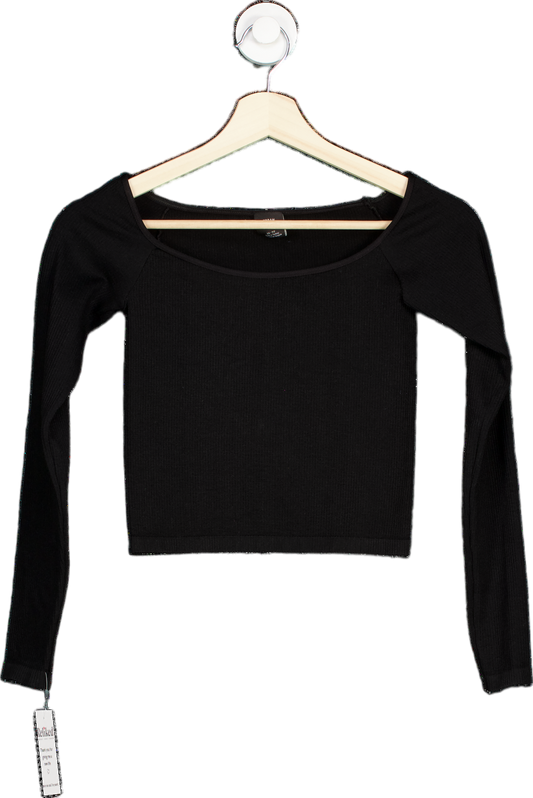 Urban Outfitters Black Ribbed Long Sleeve Top XS