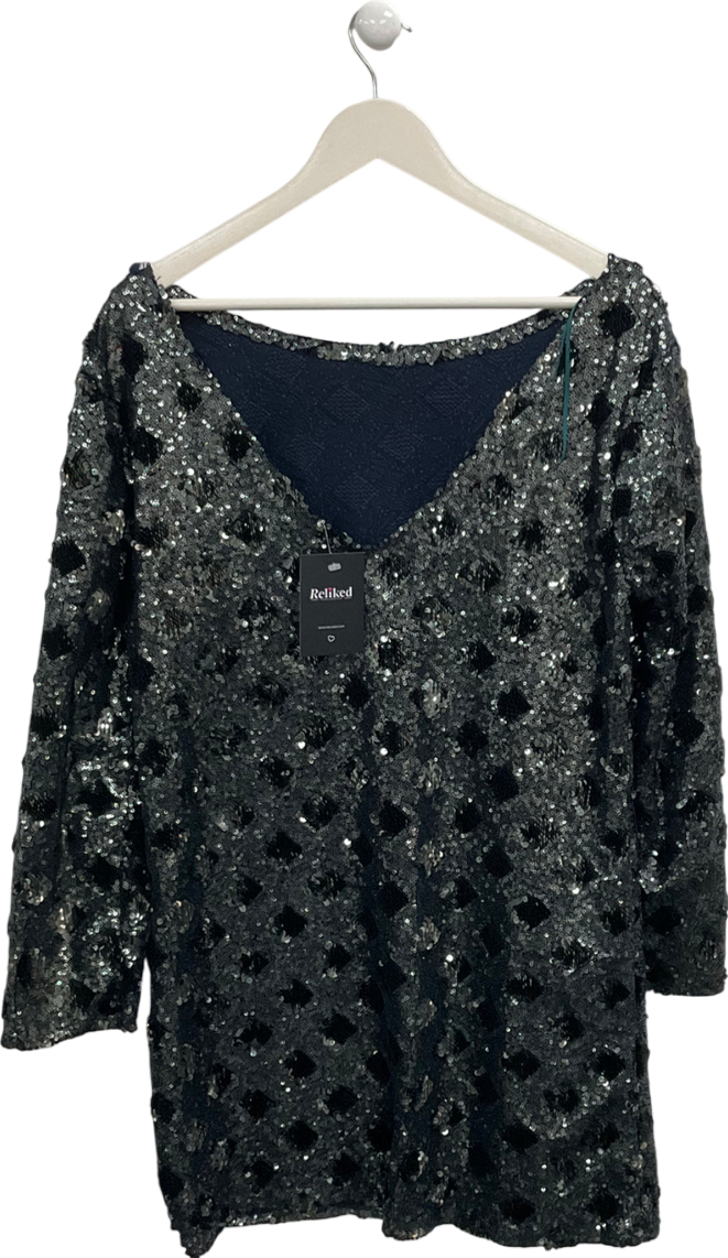 ZARA Multicoloured Sequin Dress UK L