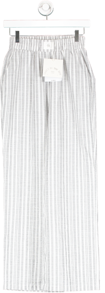 4th & Reckless Grey And White Relaxed Stripe Trouser - Millie UK 8
