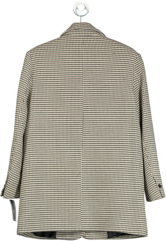 Zara Black and White Houndstooth Blazer UK XS