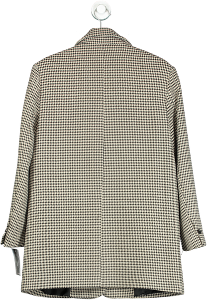 Zara Black and White Houndstooth Blazer UK XS