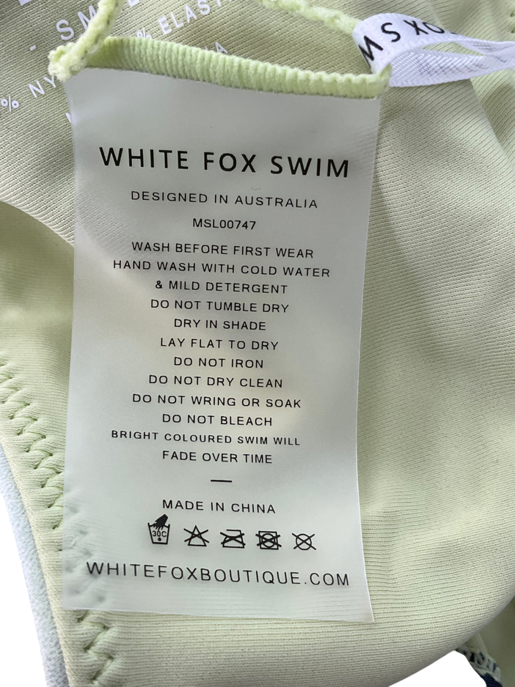 White Fox Green Tuscany Bikini Top Evergreen & Rule Breaker Bottoms Evergreen UK S