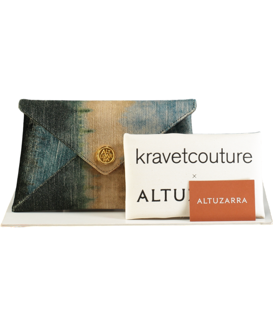 Altuzarra Blue X Kravet Couture Envelope Clutch Bag One Size