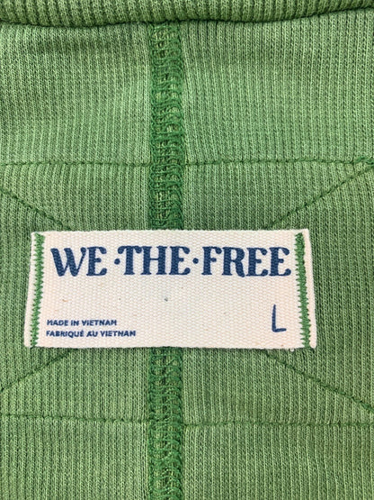 We The Free Green Sleeveless Henley Top L