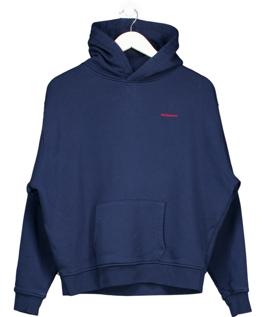 Nkdapparel Blue Retro Hooded Sweat UK XS