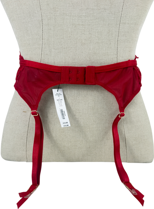 Ann Summers Red Sexy Lace Suspender Belt UK S