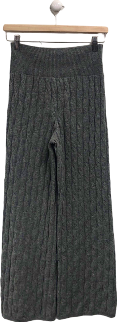 Arket Grey Ribbed Knitted Cashmere Blend Trousers XS