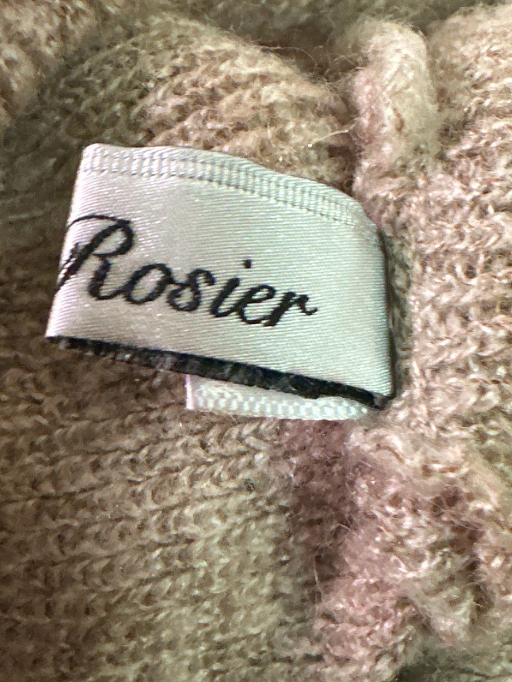 Miss Rosier Beige Open Back Knit Top UK S