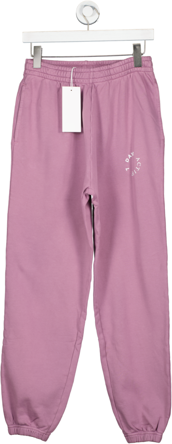 7 Days Active Dusty Lilac 100% Organic Soft Cotton Joggers UK M