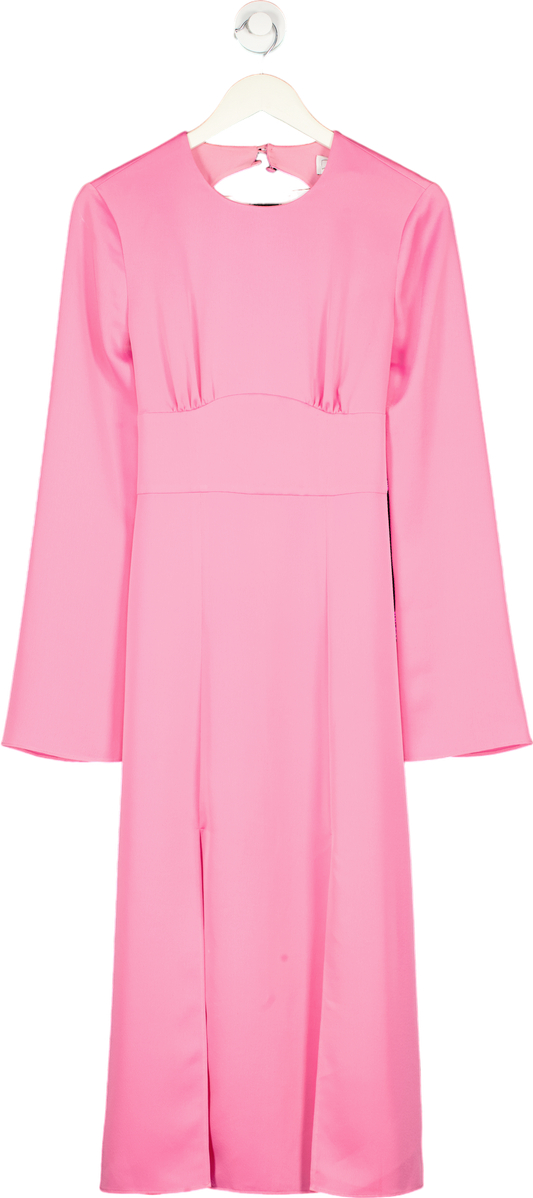 VéStire Pink Long Sleeve Bow-Tie Dress UK 8