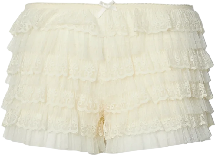 JADED LONDON Cream Lace Bloomer Shorts UK 8