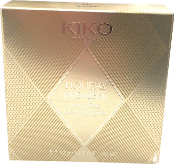 KIKO Holiday Première Pearly Duo Face Highlighter 01 Spotlight 12g
