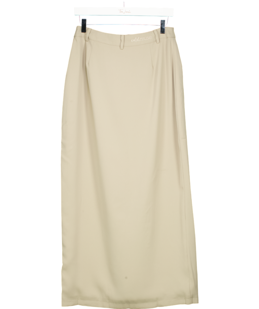 OddMuse Beige The Ultimate Muse Midi Skirt UK L