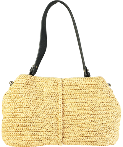 Strathberry Beige Lana Hobo 100% Raffia Bag