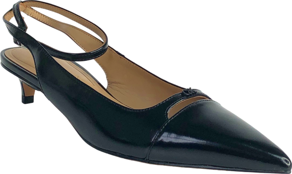 Charles & Keith Black Slingback Pointed Toe Heels UK 5