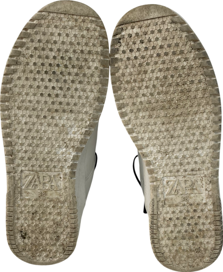 ZARA White Lace Up Trainers UK 5 EU 38 👠