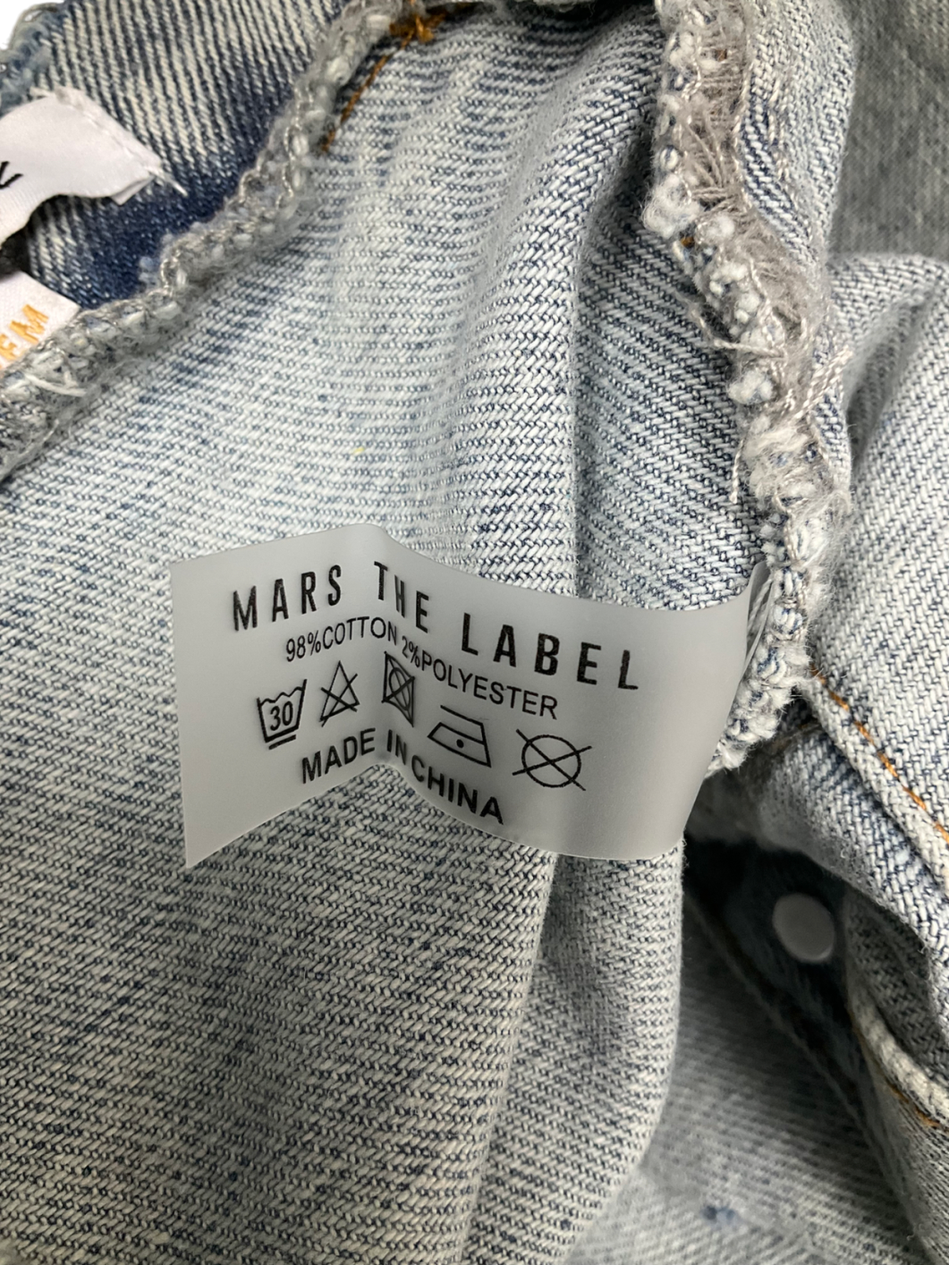 Mars the Label Blue Button Up Denim Corset UK M