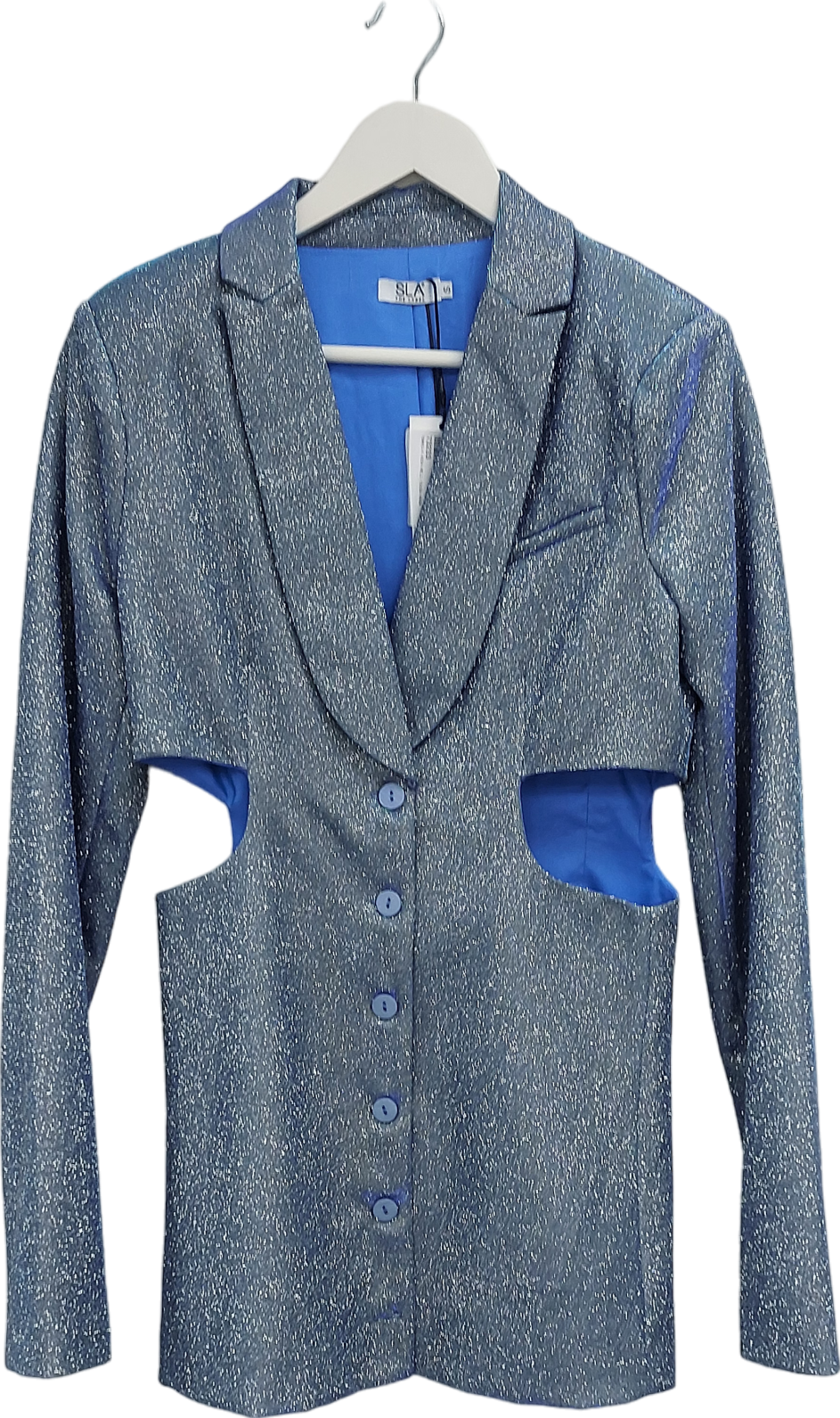 SLA the label Blue Cleo Blazer Dress UK S