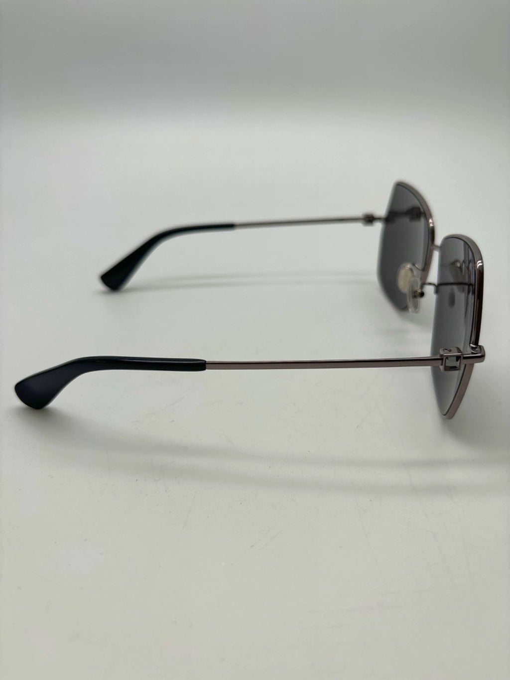 MaxMara Black Square Metal Frame Sunglasses