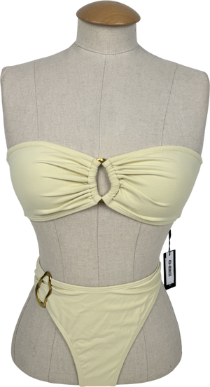 4th & Reckless Cream Cecelia Bikini Set UK 10
