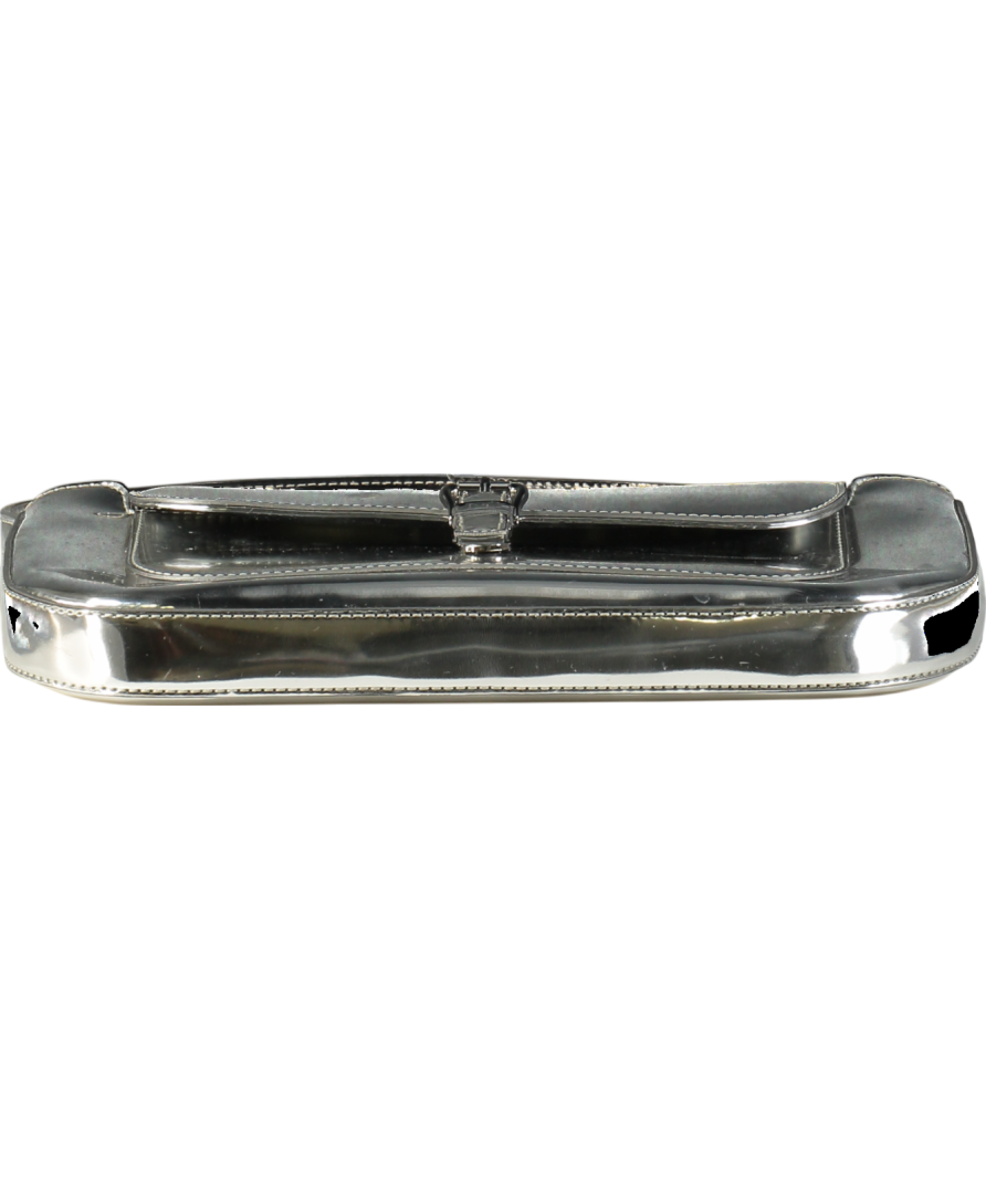 BY FAR Metallic Miranda Shoulder Bag In Silver