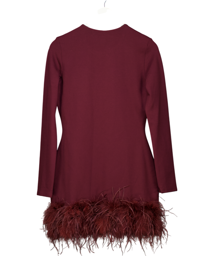 Lamarque Purple Bahira Knit Mini Dress In Mahogany UK S