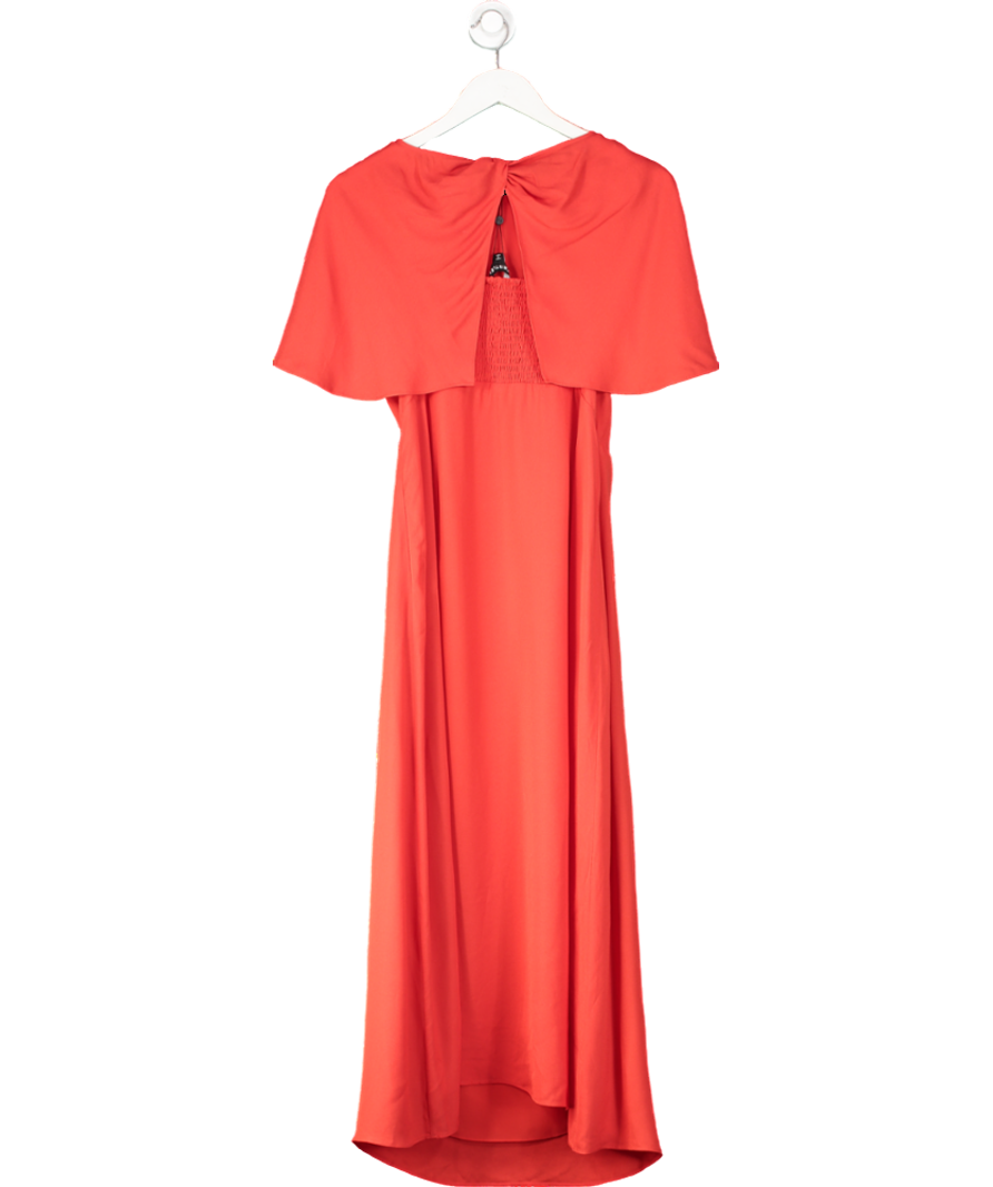 Whistles Red Annabelle Cape Sleeve Dress UK 14