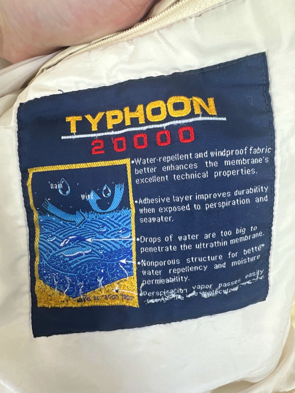 Paul & Shark Beige Typhoon 20000 Yachting Jacket UK XL