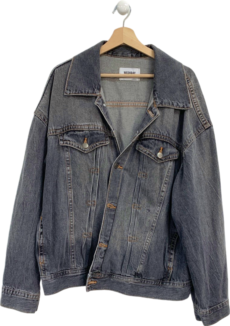 Weekday Blue Lincoln Denim Oversized Jacket UK L