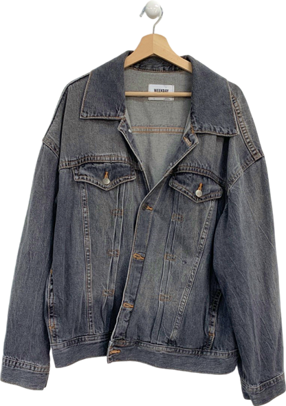 Weekday Blue Lincoln Denim Oversized Jacket UK L