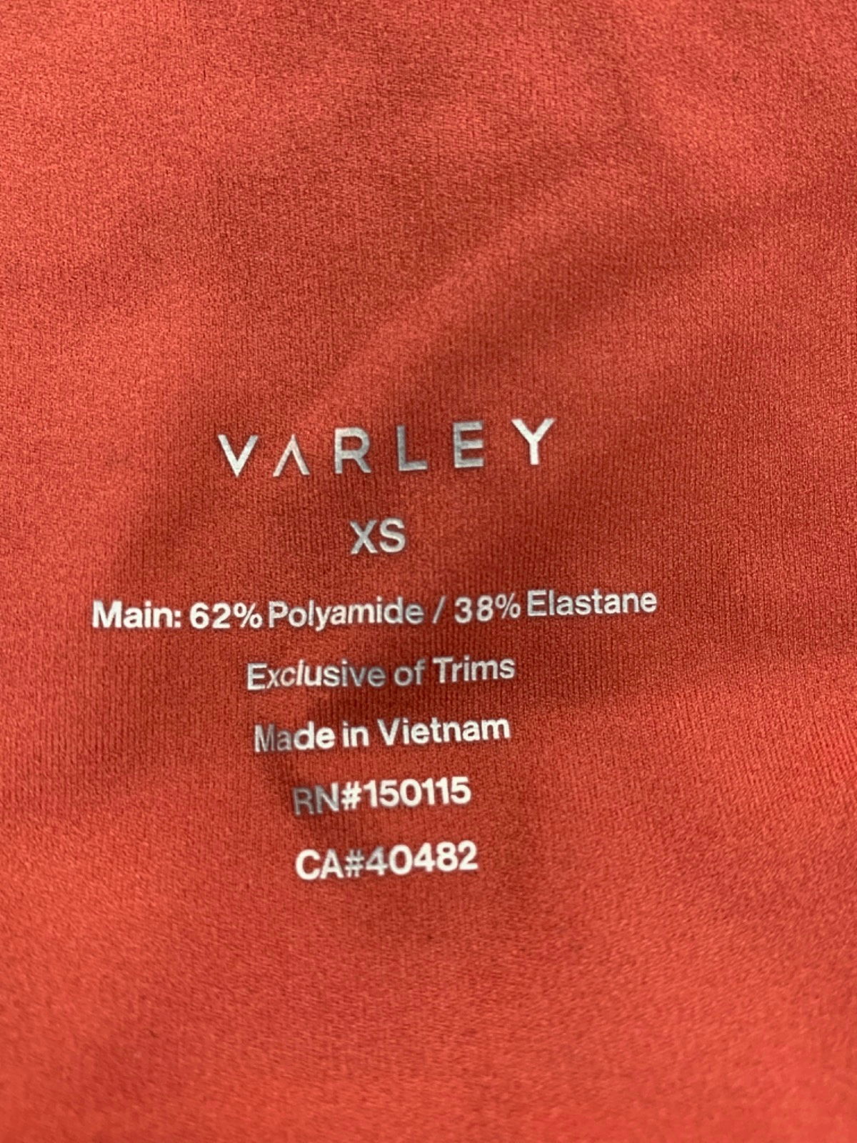 Varley Burnt Orange High-Waisted Leggings XS